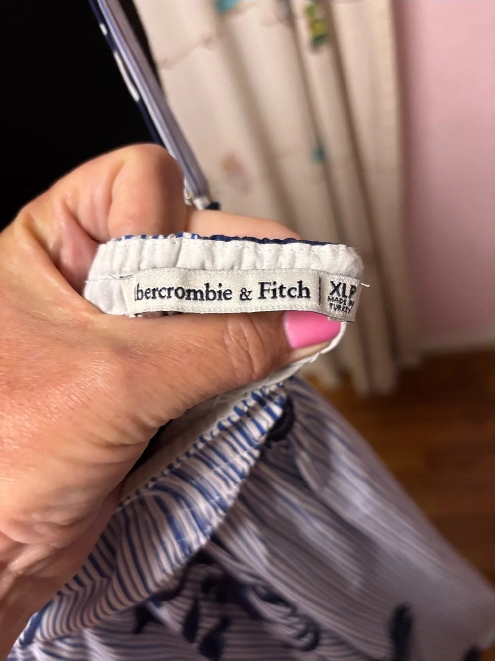 Abercrombie & Fitch Navy and White Striped Floral Sundress